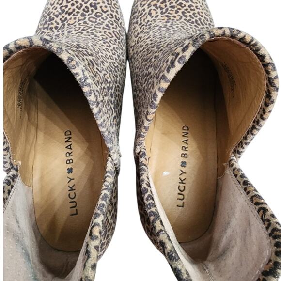 Lucky Brand Leopard Print Booties, EU 38.5/US 8 - Picture 5 of 7